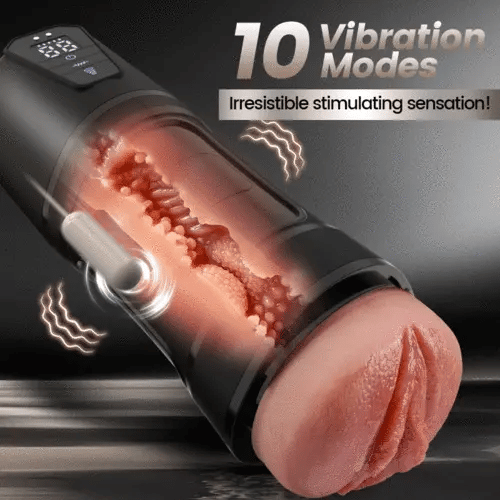 Ultra-Realistic Electric Pocket Vagina Masturbator with 10 Vibrations 5 Suctions