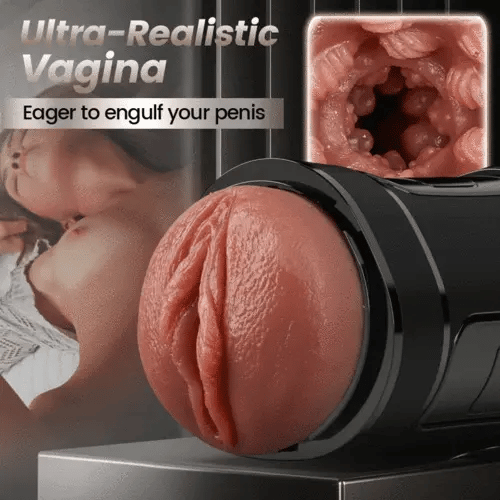 Ultra-Realistic Electric Pocket Vagina Masturbator with 10 Vibrations 5 Suctions