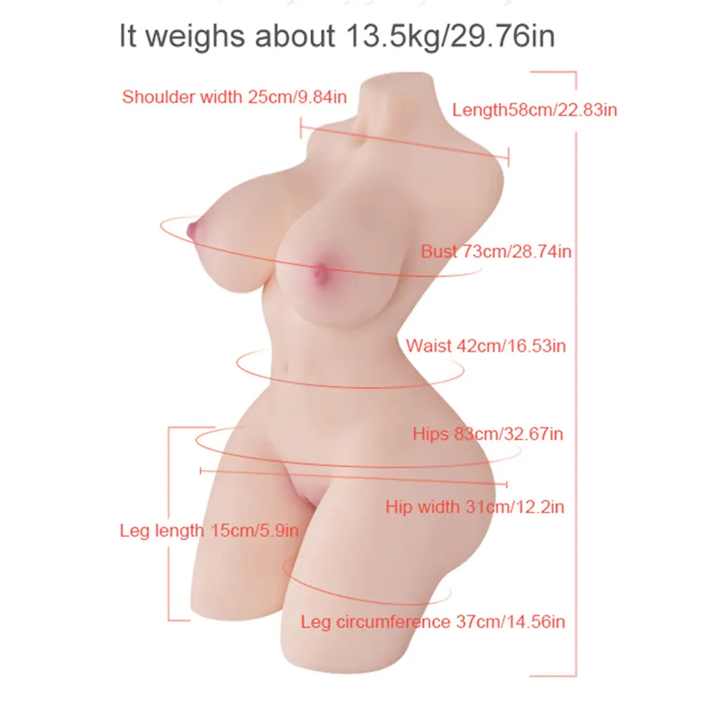 29.76LB Lifelike Gel-filled Female Torso Sex Doll