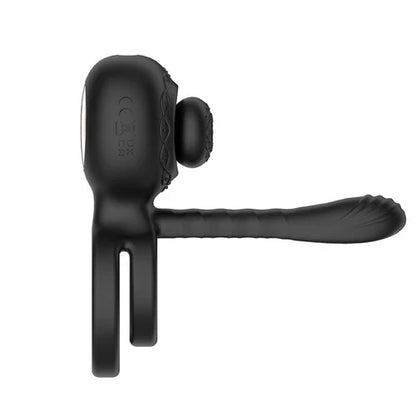 Men and women couples penis vibrating ring 360° kneading clitoral stimulator with 10 vibrations and 10 rotations
