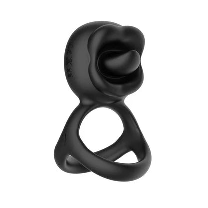 Triangular vibrating penis ring for men and women with 10 vibration modes and 10 tongue licking and rotation modes