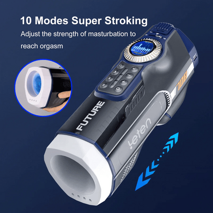 Leten Future Pro Totem Version: Luxury Heated Stroker with 10 Thrusting Modes & Airbag Grip