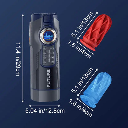 Leten Future Pro Totem Version: Luxury Heated Stroker with 10 Thrusting Modes & Airbag Grip