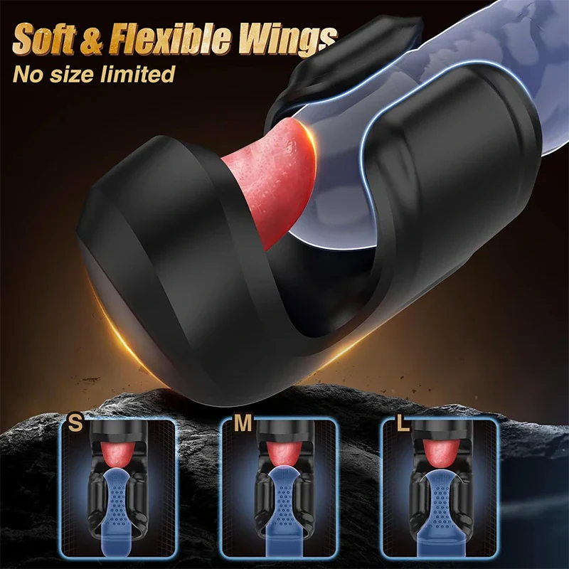 Tongue Lick and Vibration Glans Trainer 10 Modes for Endurance and Pleasure