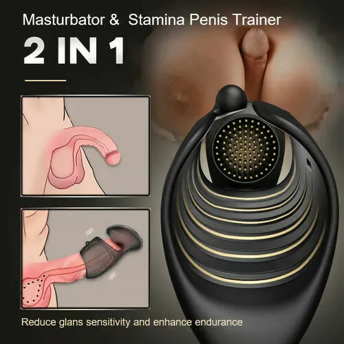 Adjustable Male Vibrator with Wave Texture
