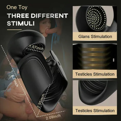 Adjustable Male Vibrator with Wave Texture