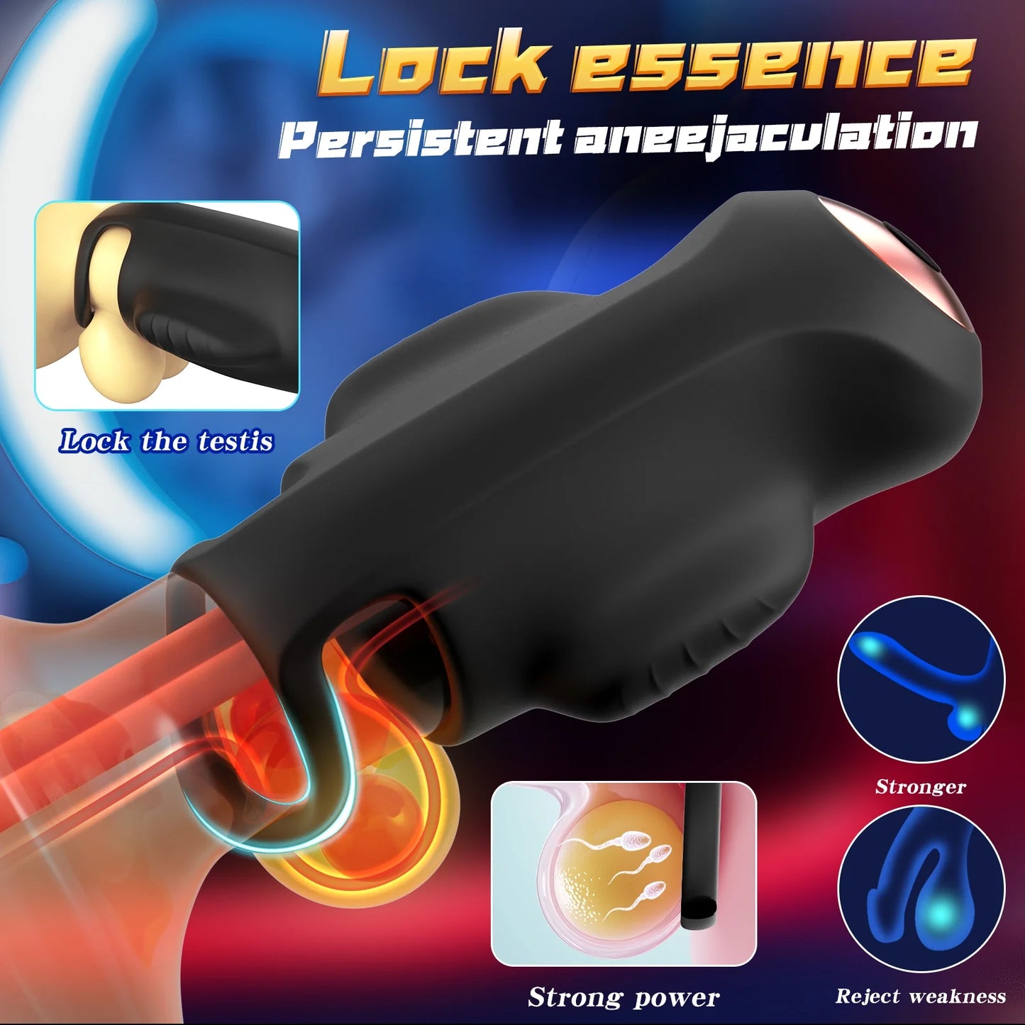 9-mode penis head vibrator tongue licking wearable balls