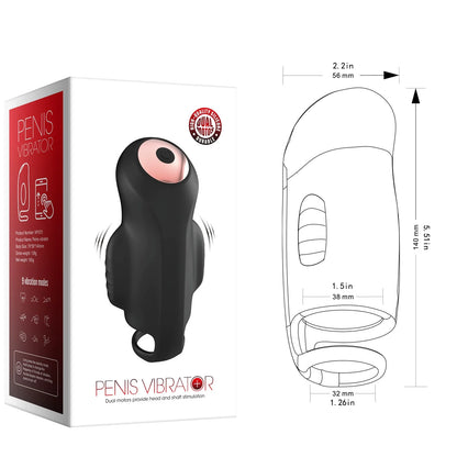 9-mode penis head vibrator tongue licking wearable balls