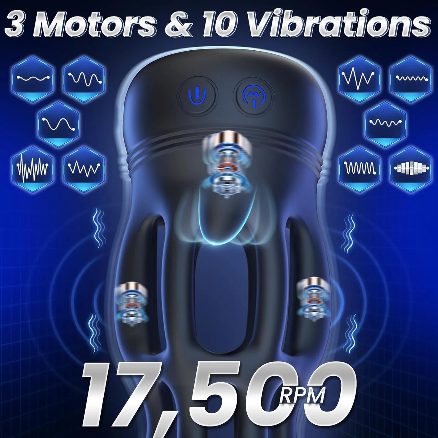 Couples dual-use 10-mode glans vibrator and nipple licking