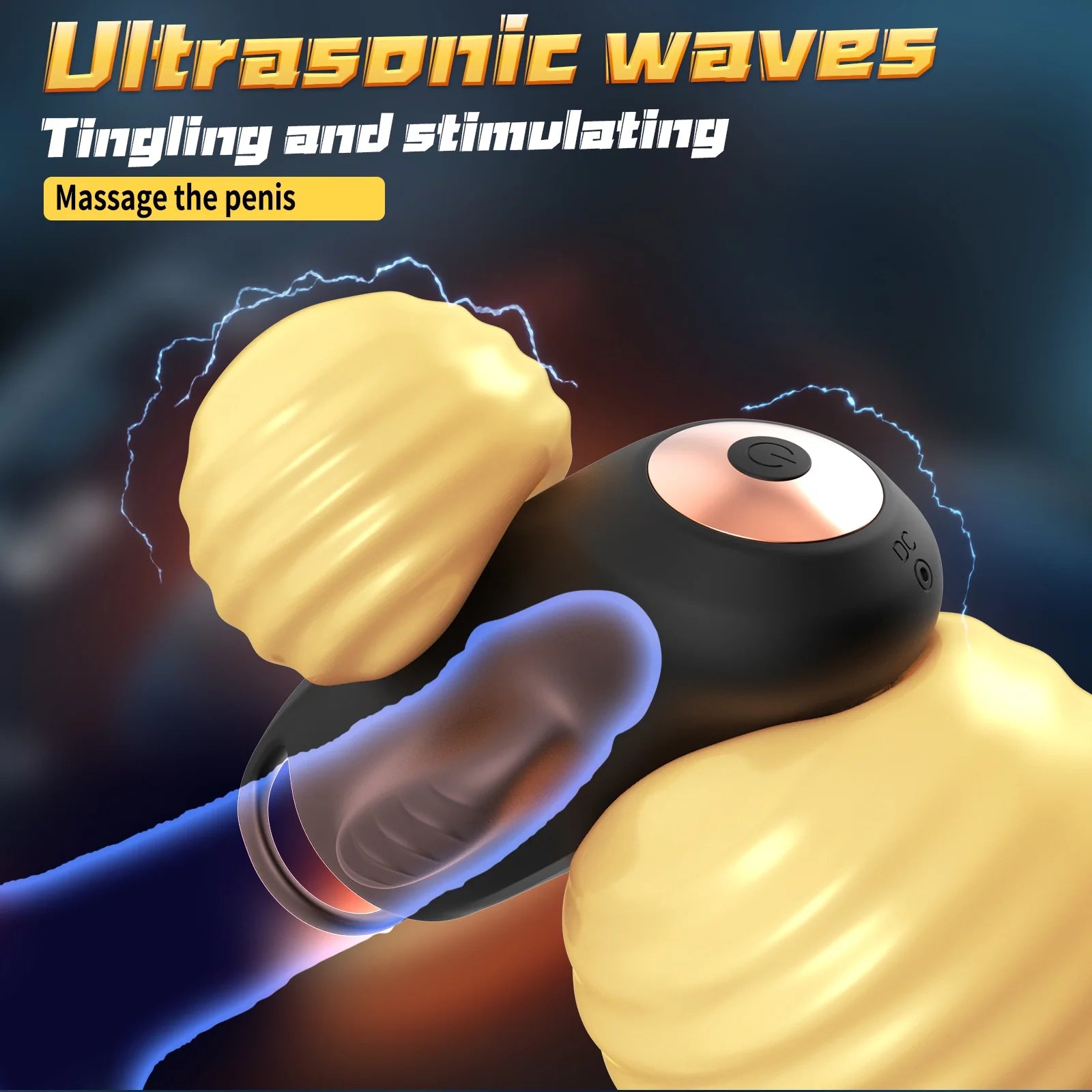 9-mode penis head vibrator tongue licking wearable balls