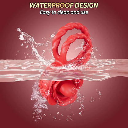 10 vibrations and 10 rotations for couples penis ring vibrator