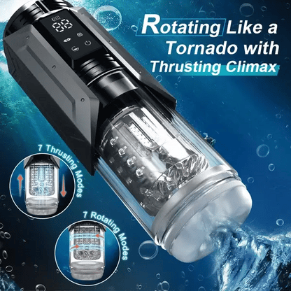 Deep-Throat Stroker – 7 Suck, Vibe & Thrust Modes with Licking Sleeve