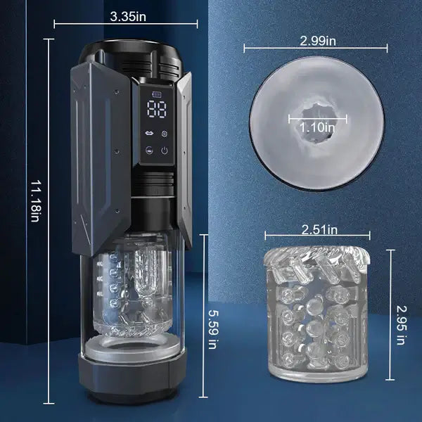 Deep-Throat Stroker – 7 Suck, Vibe & Thrust Modes with Licking Sleeve