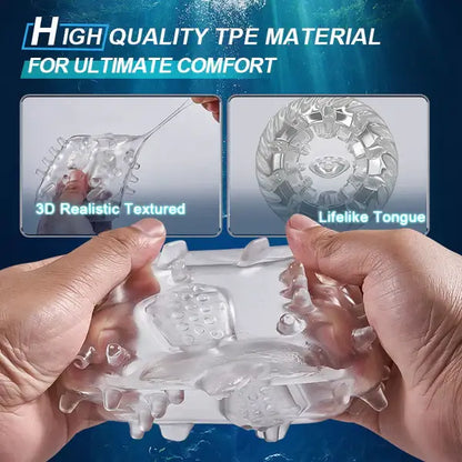 Deep-Throat Stroker – 7 Suck, Vibe & Thrust Modes with Licking Sleeve